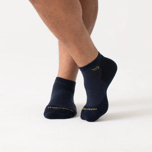 Wide Open Men's Solid Cushion No Show Wide Width Socks (9000)