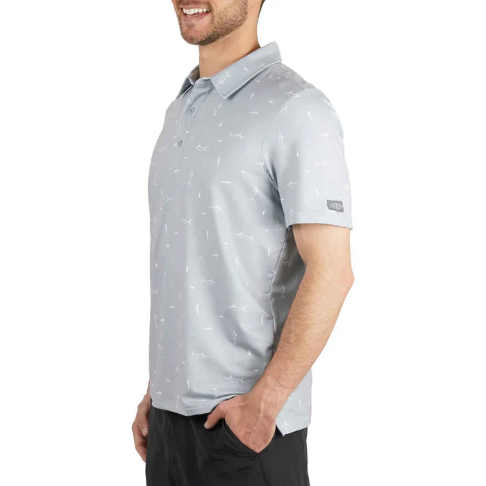 Aftco Men's Cypress Printed Polo (M64225)