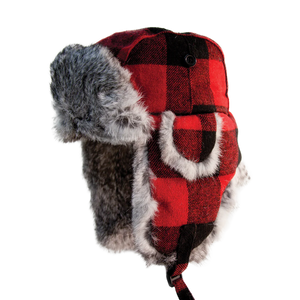 Eskimo Alaskan Plaid Fur Hat