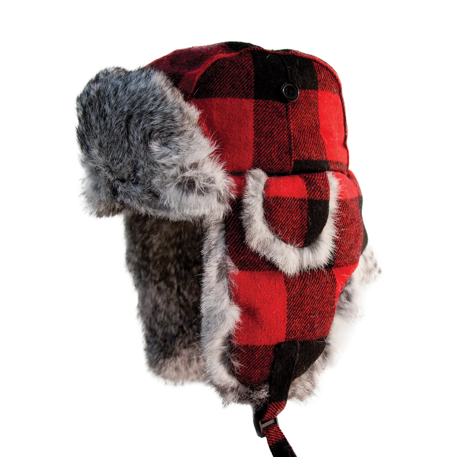 Eskimo Alaskan Plaid Fur Hat