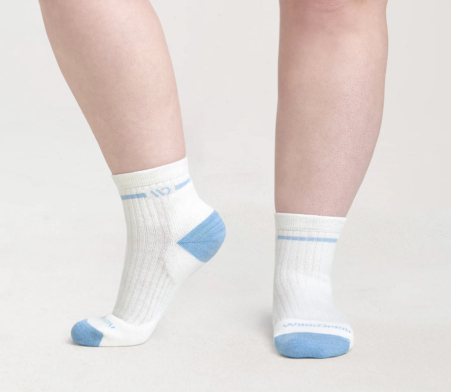 Wide Open Women's Single Stripe Cushion 1/4 Wide Width Sock (9501)