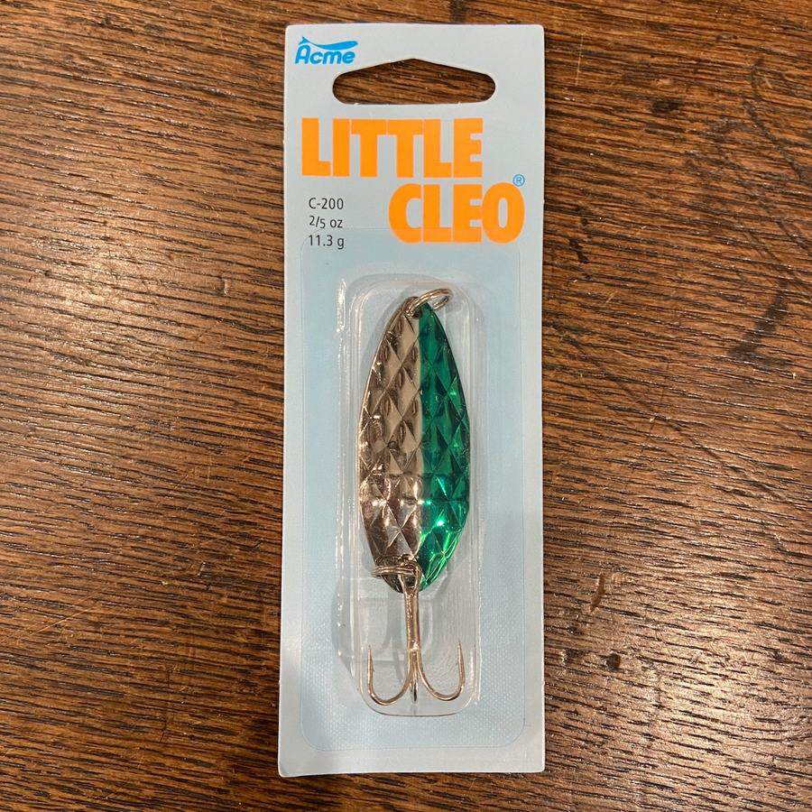 Acme Tackle Little Cleo Fishing Lure Spoon Green Digger 2/5 oz.