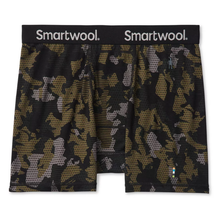 Smartwool Men's Merino 150 Print Boxer Brief Boxed Military Olive Camo XL  NEW