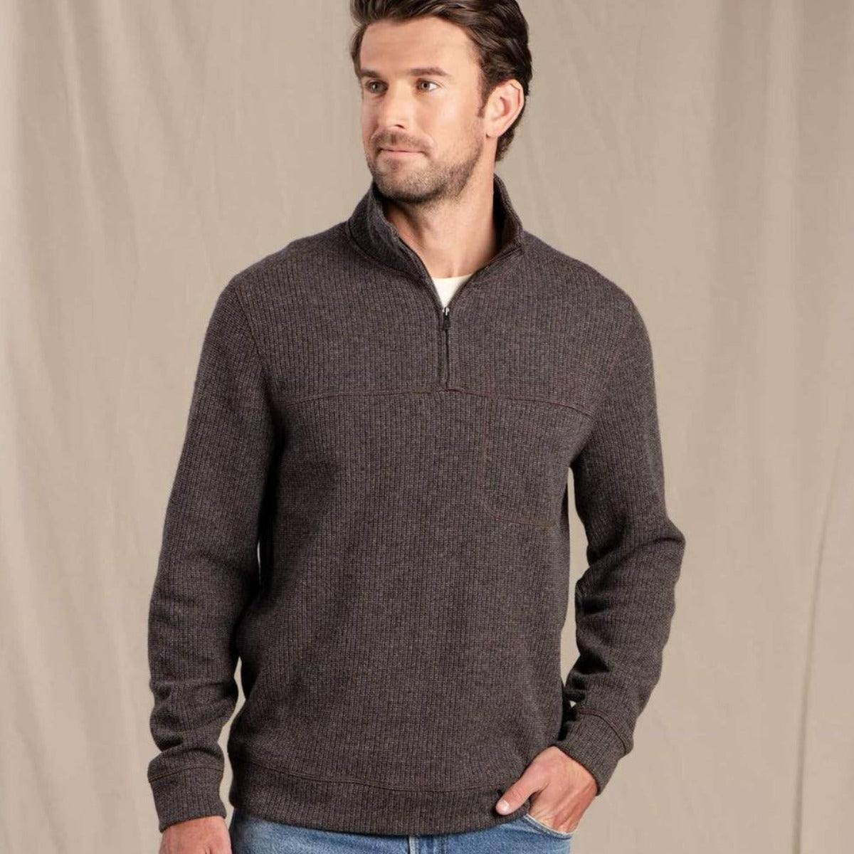 Toad&Co Men's Breithorn Quarter Zip Sweater – Wind Rose North Ltd.  Outfitters