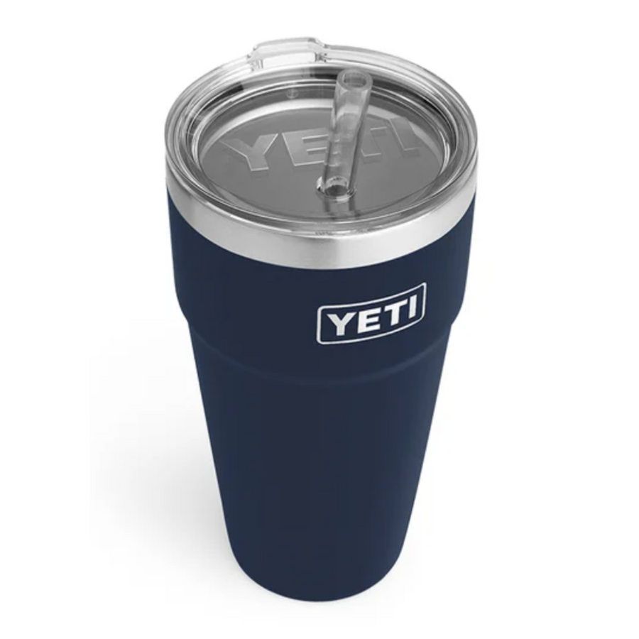YETI Rambler 26 oz Stackable Cup, Vacuum Insulated, Stainless  Steel with No Lid, Navy: Tumblers & Water Glasses
